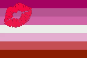 Lesbian Lipstick Pride Flag